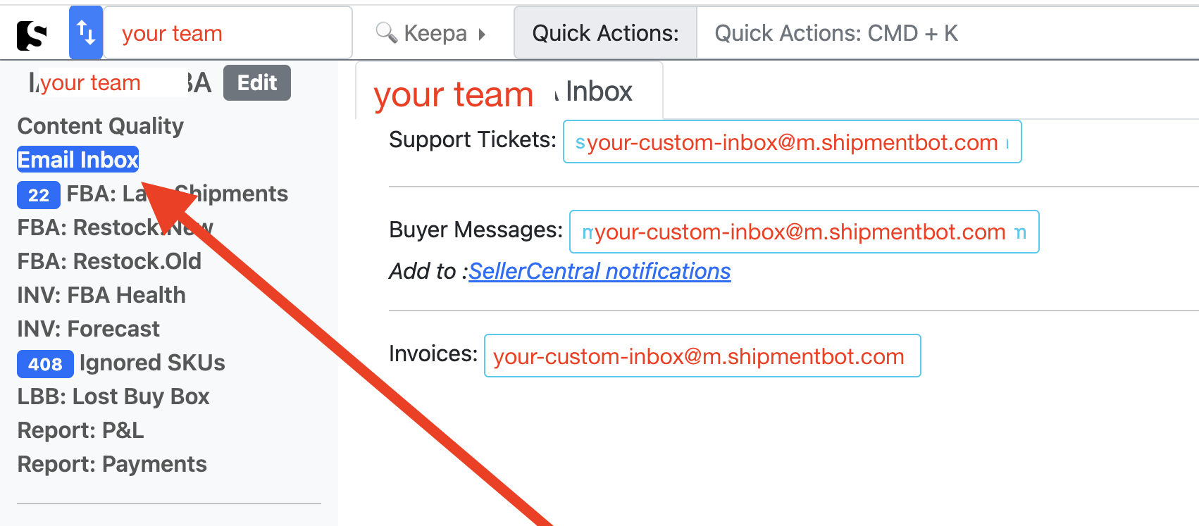 Email Inbox Interface